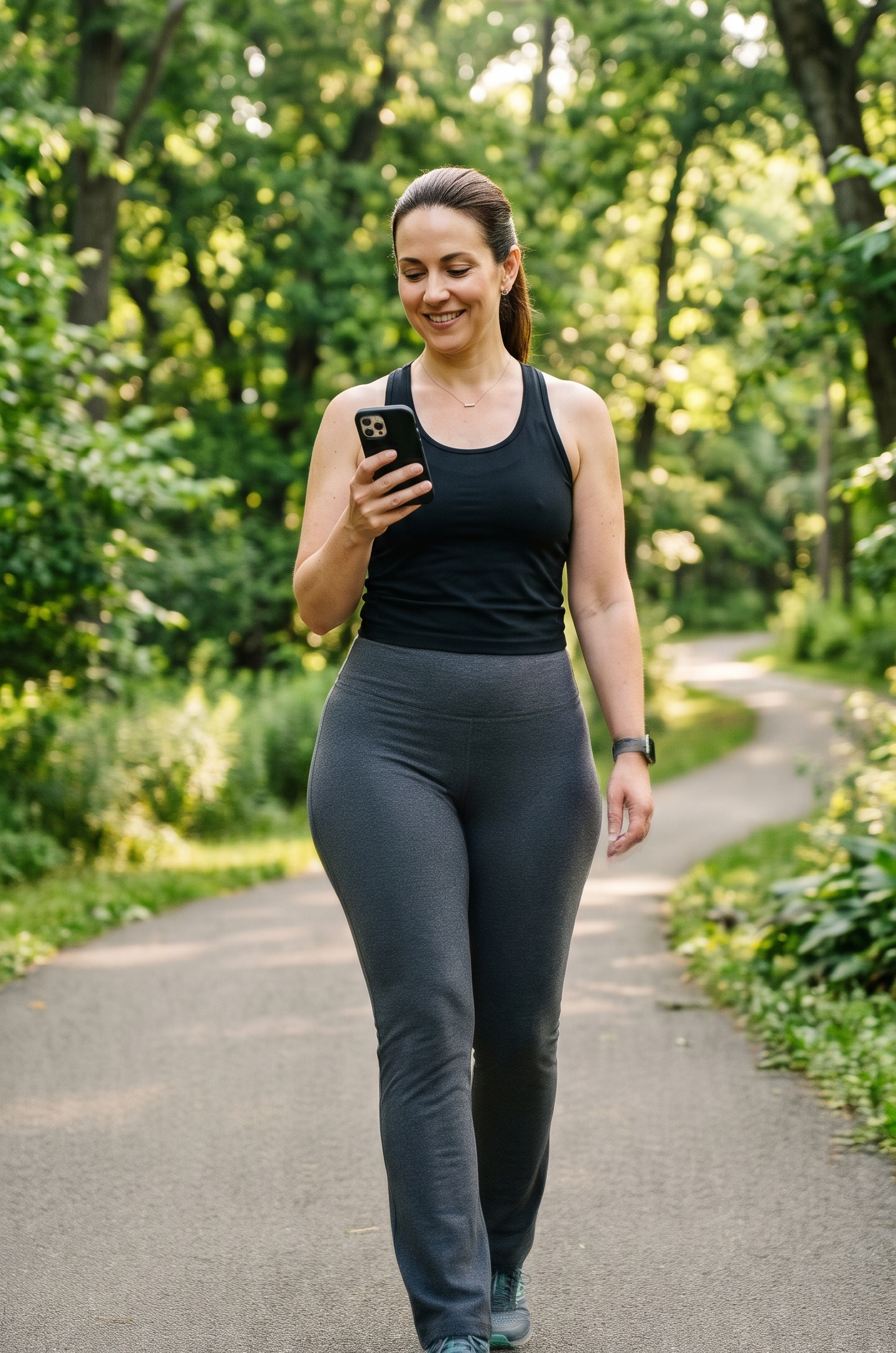 Lipedema Insights app showing daily check-in screen with treatment, activity, and wellbeing tracking